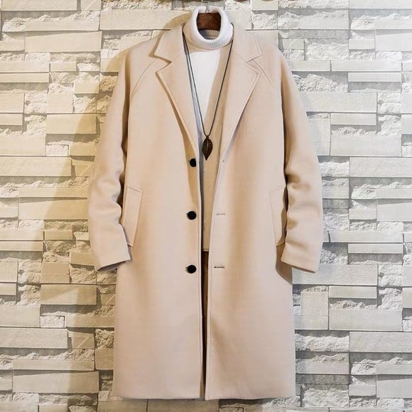 New Camel Trench Coat Double Breast Buttons Brown